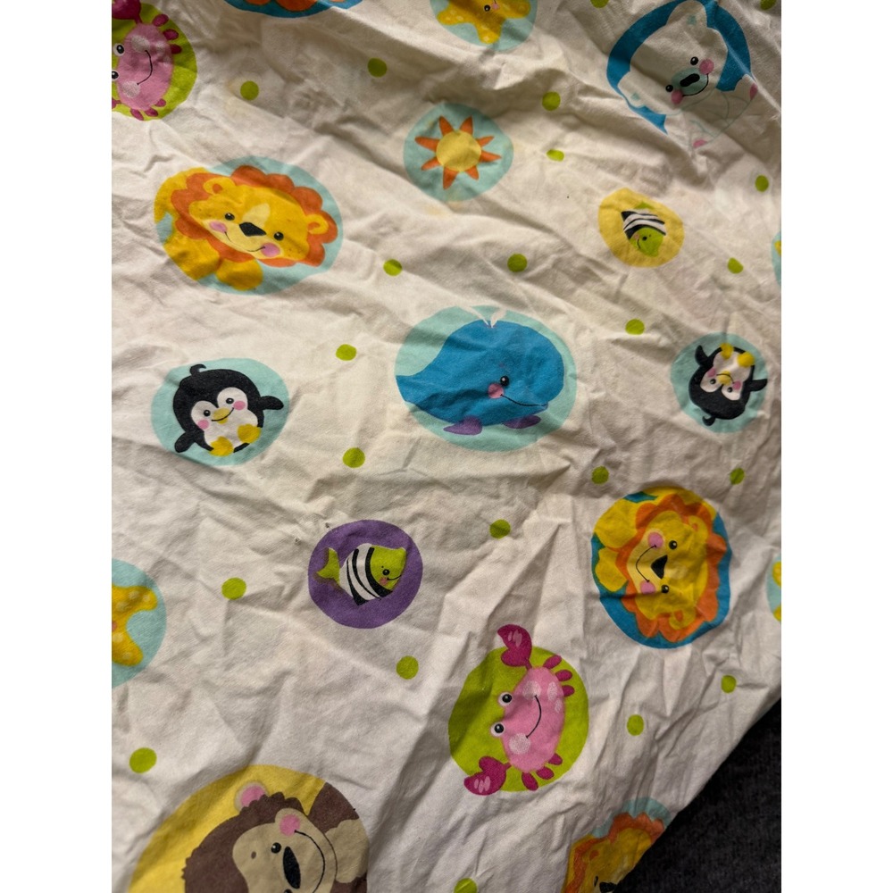 Vintage Precious Planet Fiher Price Fitted Toddler or Crib Bed Sheet Vintage - Picture 2 of 6